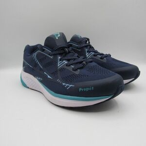 Propét‎ Ultra Walking Shoes Women 10 Navy Blue Knitted Mesh Athletic